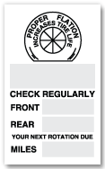 Tire-inflation boxed reminder design