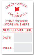 Oil-service boxed reminder design